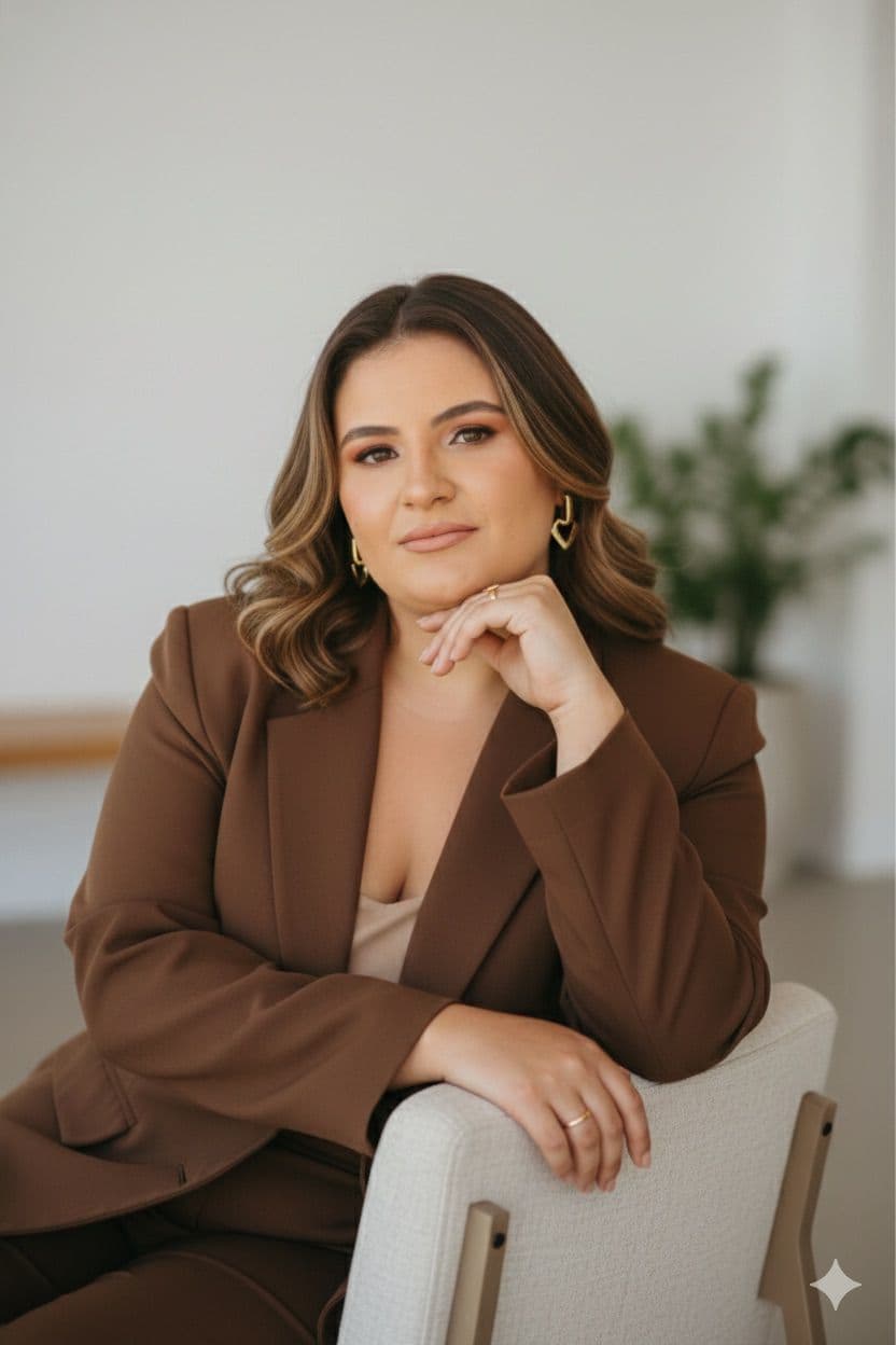 Retrato da psicóloga Raquel Souza em destaque na hero.